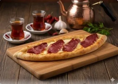 Pastırmalı Pide - Geleneksel Pideler
